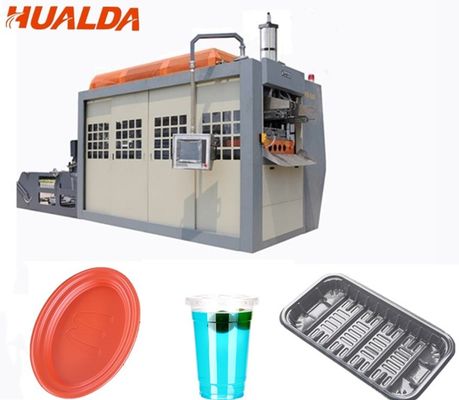 Tek Kullanımlık Plastik Bardak Şekillendirme Makinesi 25 - 35 İnme / Min Kapasite PLC Kontrolü Tedarikçi