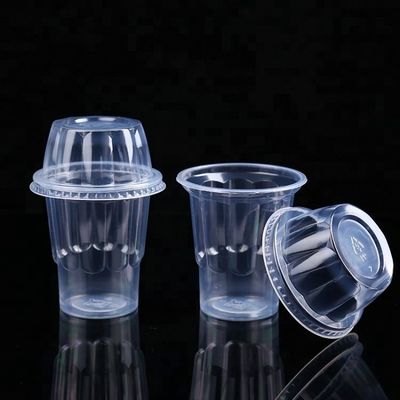 Kapaklı dondurma için ucuz çevre dostu 10oz şeffaf PET plastik bardak Tedarikçi